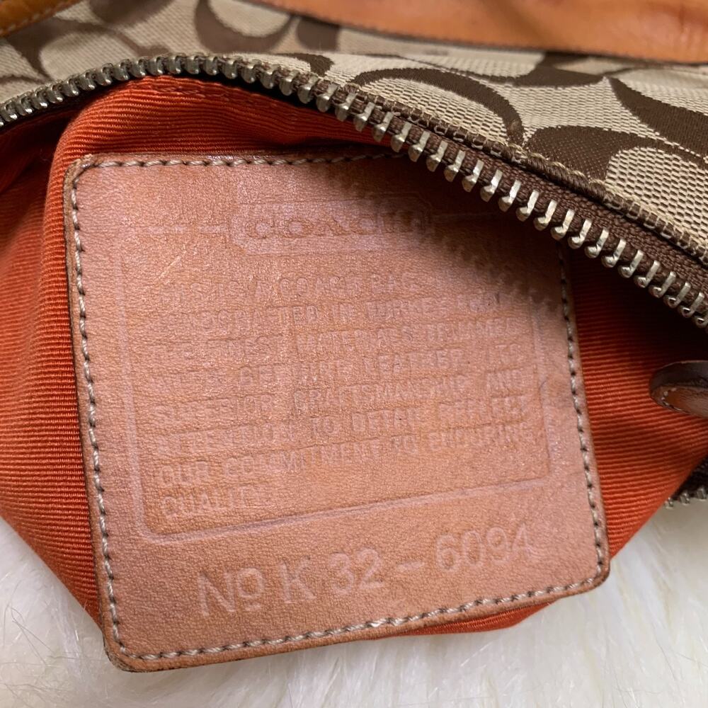 COACH Vintage Y2K Khaki/Tan Signature Demi Bag Wristlet Only (READ) Purse #6094 - Picture 12 of 16